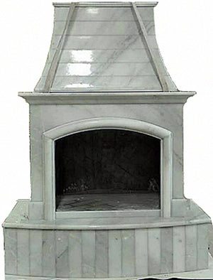 F002 First Class Nature Stone Outdoor Fireplace ,84''Hx63''Wx35''D
