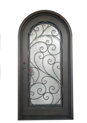 36"x96" Exterior Wrought Iron Single Entry Door with Operable Insulation Glass, Top-rated, GSDR1130 (Copy)