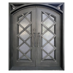 Copy of Exterior Wrought Iron Double Entry Door with Double Operable Insulation Glass, HAD2311