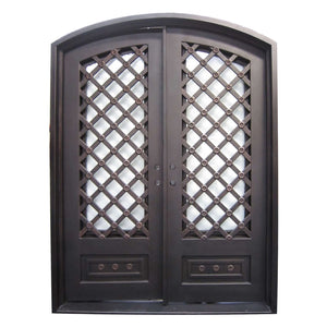 Exterior Wrought Iron Double Entry Door with Double Operable Insulation Glass, HAD2315