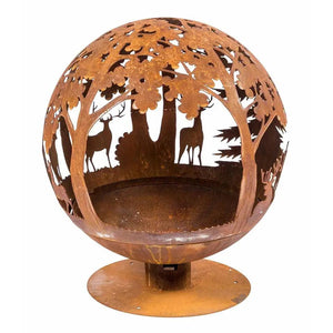 Outdoor Freestanding Weathering Rusty Corten Steel Ball, HCF-005