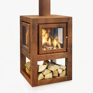 Indoor Heater Automatic Small Wood Burning Courtyard Pellet Stove, HCF-007