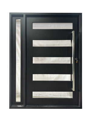 85"x96" Exterior Wrought Iron Double Entry Door with Double Operable Insulation Glass, HAD2505-9