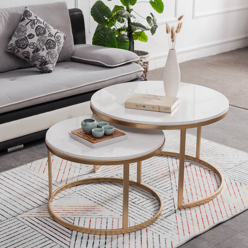 Two piece sale marble coffee table