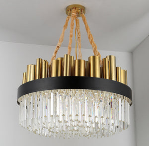 New Gothic Style Crystal Chandelier with Gold Brass Stainless Steel Top and Frame, HSC0062-1