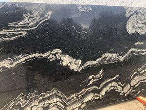 Black Titanium Quartz Slab,118''x73''x1.18'', $60/sf include installation