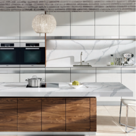 Calacatta Rivers White Quartz Slab $60/sf inclu - Main Image