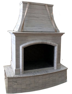 F001 First Class Nature Stone Outdoor Fireplace ,84''Hx63''Wx35''D