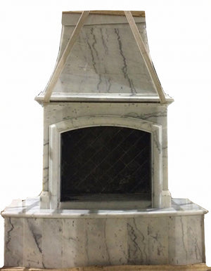 F003 First Class Nature Stone Outdoor Fireplace, 84''Hx63''Wx35''D